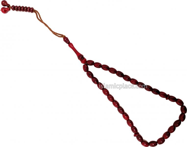 Dark Cherry - Abdul Malik Tasbih Prayer Beads with 33 Beads