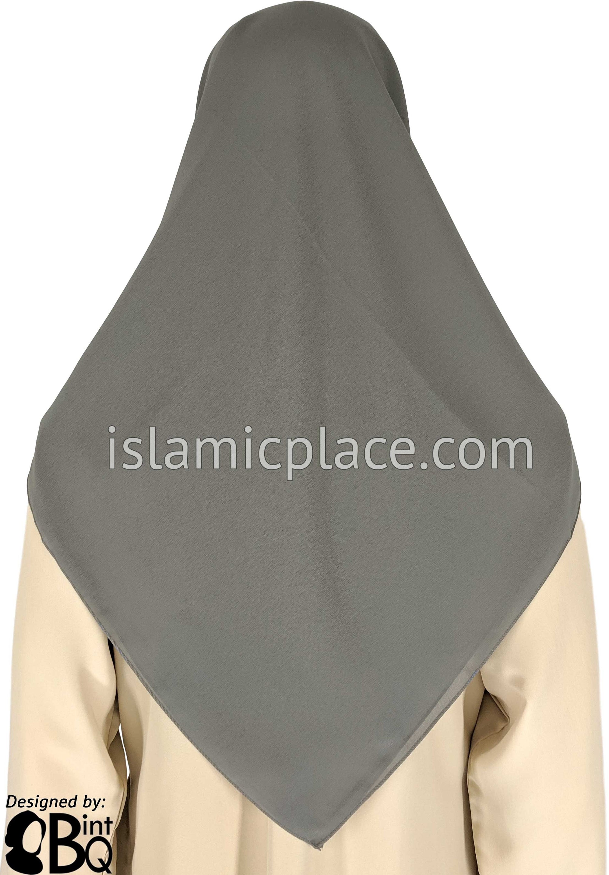 Fossil Gray - Georgette 45" Square Khimar