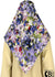 Purple, Blue, Olive, White, Red Air Bubble Inspired Design - 45" Square Printed Khimar