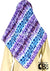 Blue, Purple, White and Fuchsia Paisley Tie Dye Design - 45" Square Printed Khimar