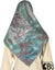 Brown, Turquoise, Blue and White Abstract Blend of Animal Prints - 45" Square Printed Khimar