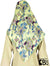 Pink, Yellow, Magenta and Teal Scattered Mosaic on Pale Yellow - 45" Square Printed Khimar