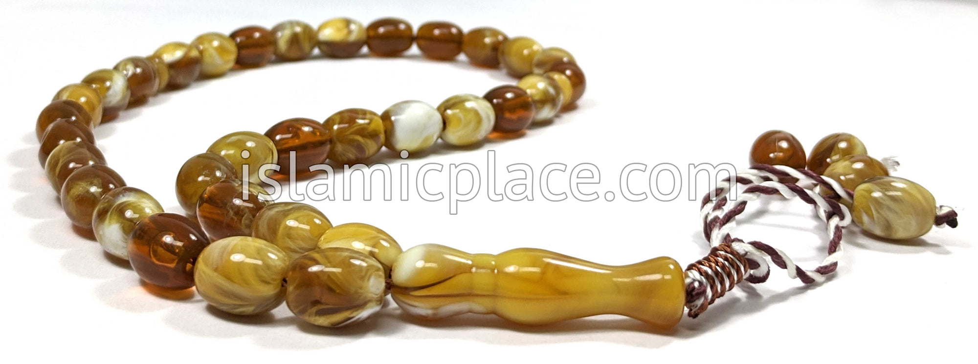 Marble Yellow - Rashid Tasbih Prayer Beads