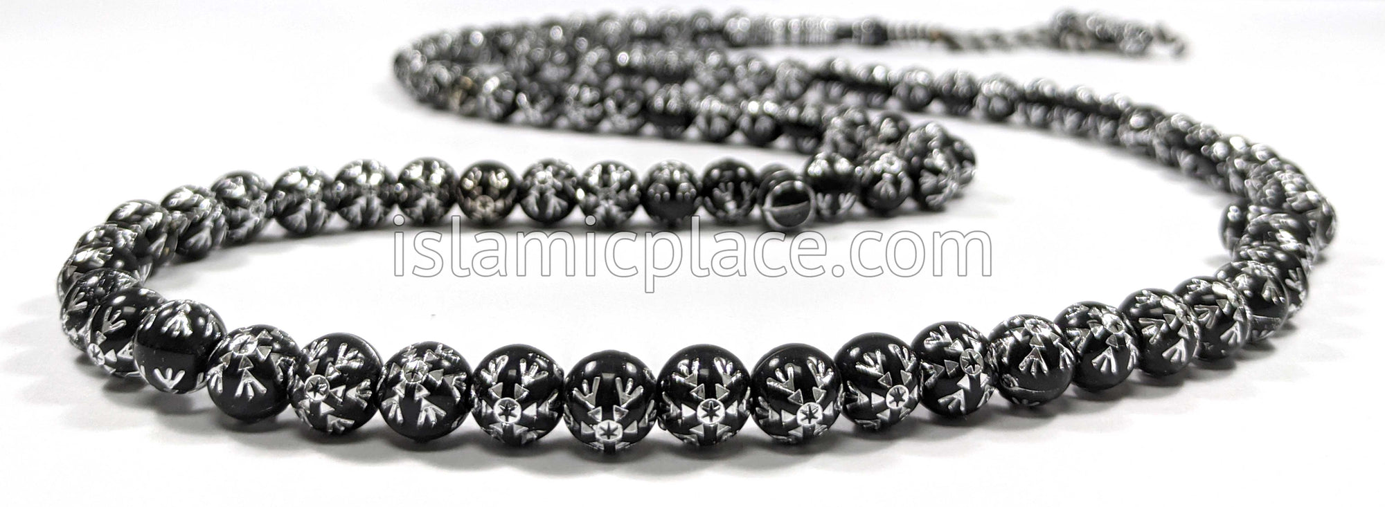 Black - Crystal Design Tasbih Prayer Beads