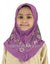Light Purple - Daisy Sketch Hijab Al-Amira - Girl size (1-piece) - Design 2