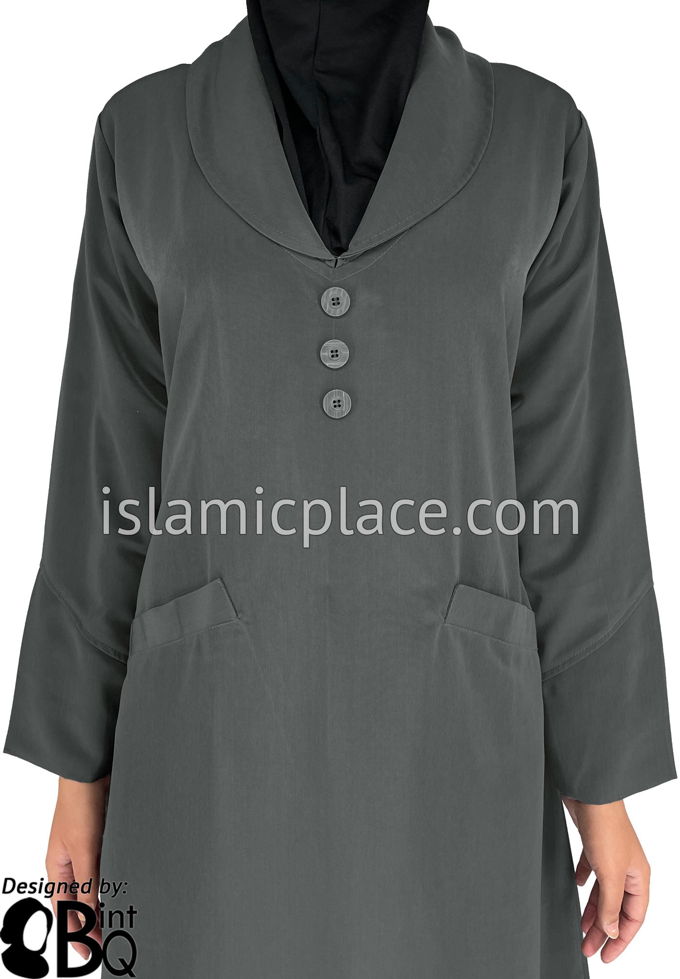 Gray - Nabiha Stylish Abaya by BintQ - BQ232