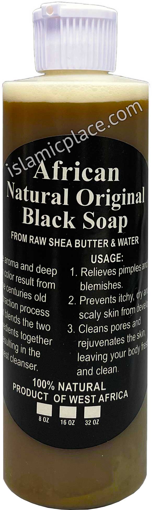 African Black Soap Liquid 8 oz Bottle