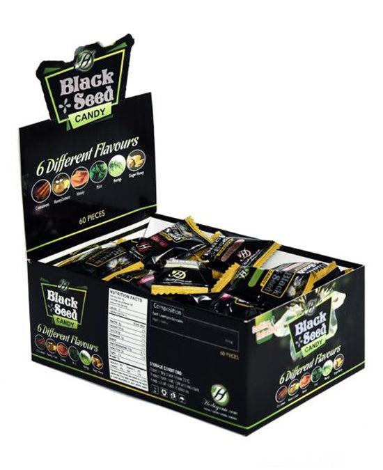Black Seed Candy Box - 6 Different Flavors - Total 60 Candies