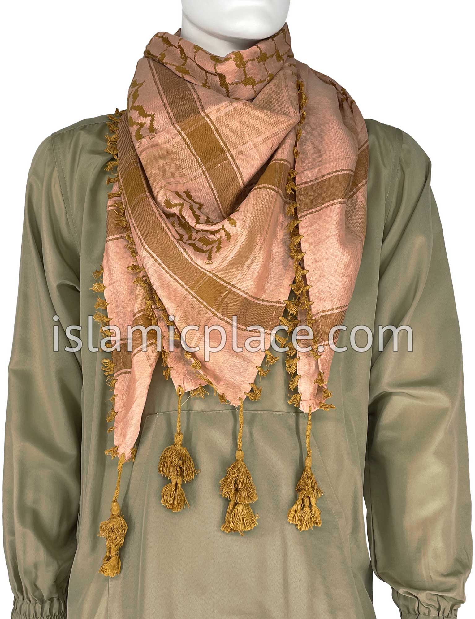 Apricot and Rust - Traditional Style Men Scarf Kifaya