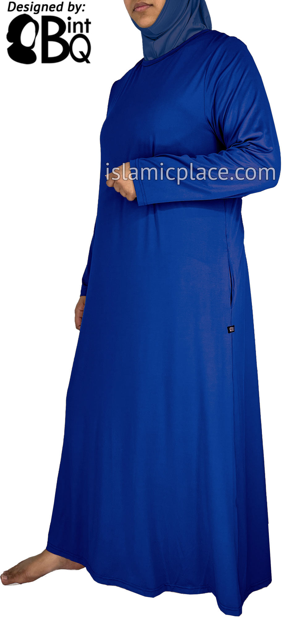 Cobalt Blue - Salima Simply Elegant Basic Abaya by BintQ