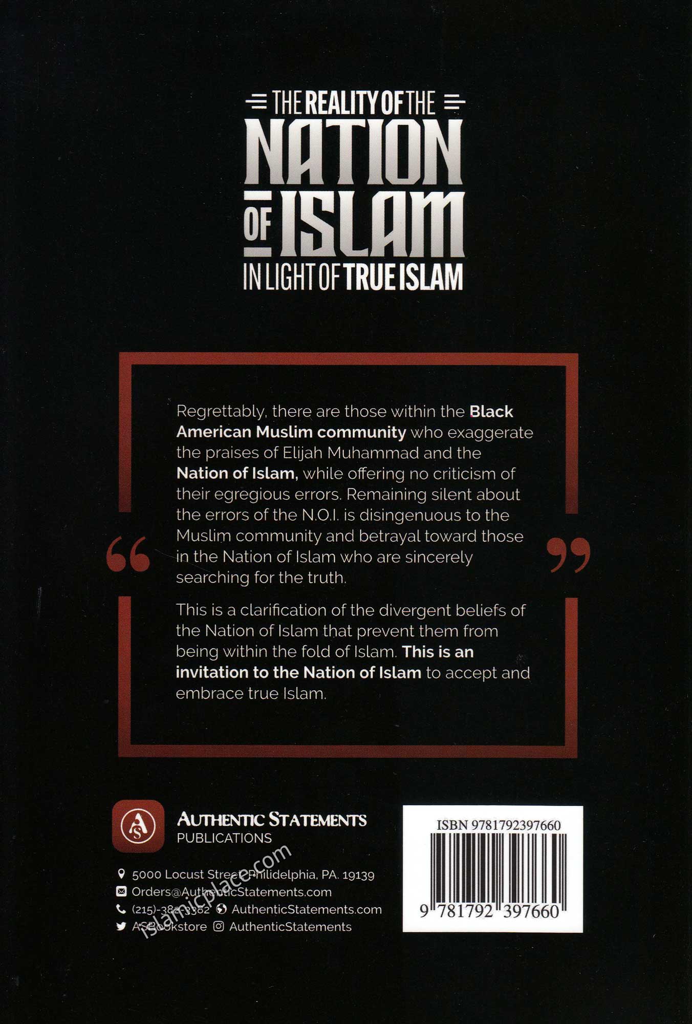 The Reality of the Nation of Islam in Light of True Islam