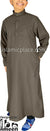 Taupe - Boy's Aziz Style Men Saudi Thob by Ibn Ameen