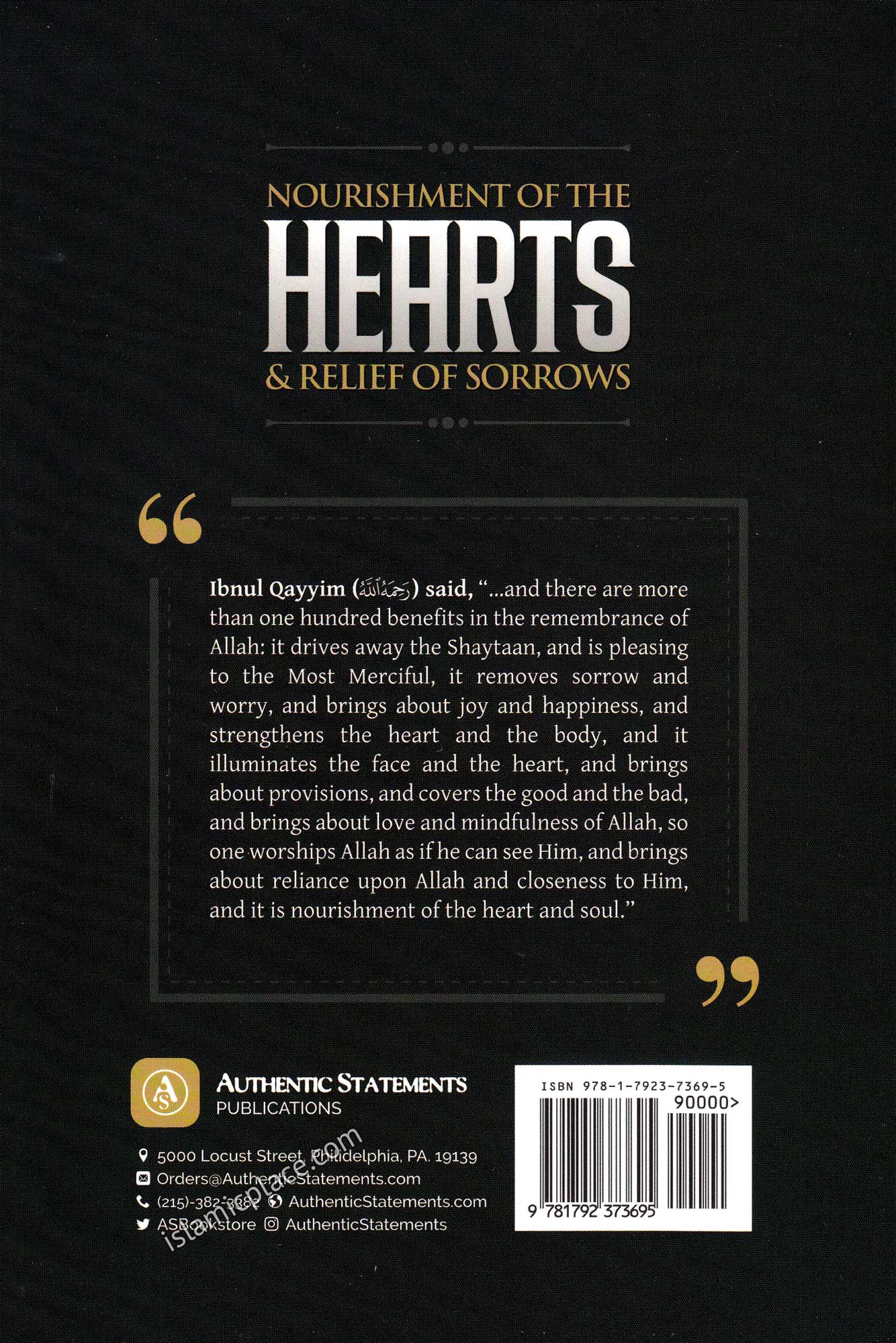 Nourishment of the Hearts & Relief of Sorrows