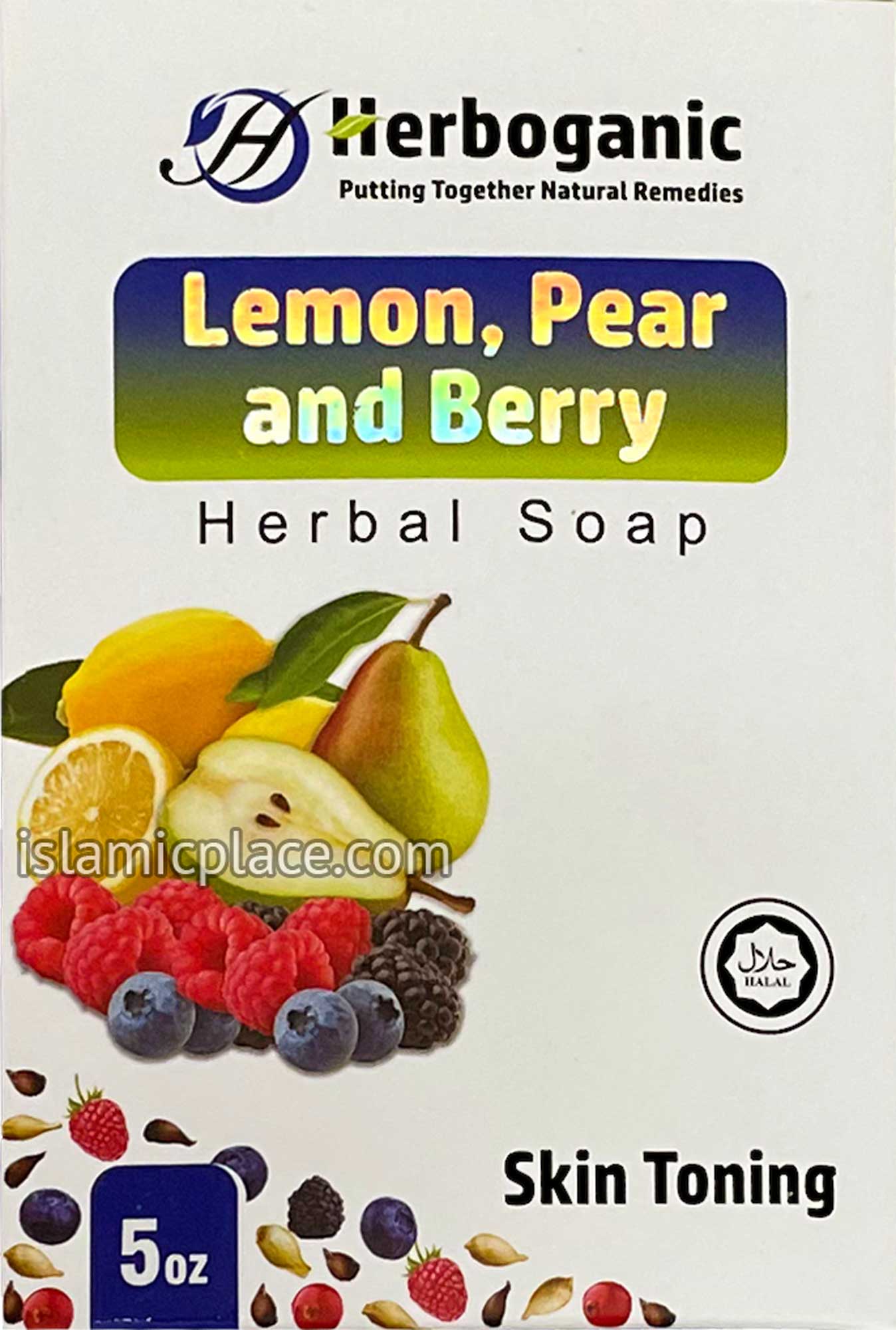 Lemon, Pear and Berry Herbal Halal Soap - 5 oz