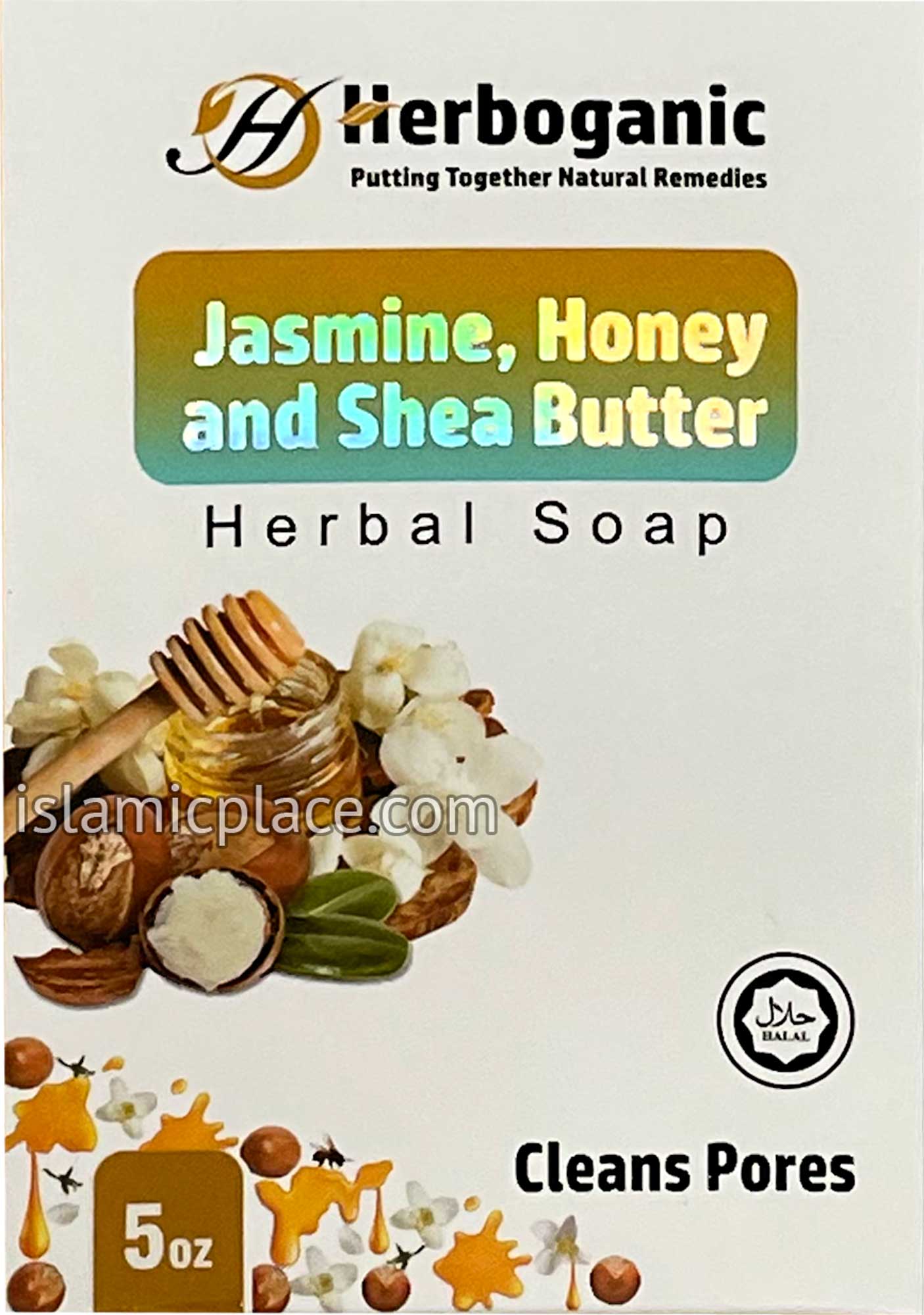 Jasmine, Honey and Shea Butter Herbal Halal Soap - 5 oz