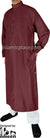 Burgundy - Men Saudi Ad-Daffah LT Thob by Ibn Ameen with Visible Buttons - IA3