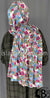 Shades of Pink, Blue, Green and Brown Floral Design on White Base - Print Jersey Shayla Long Rectangle Hijab 30"x70"