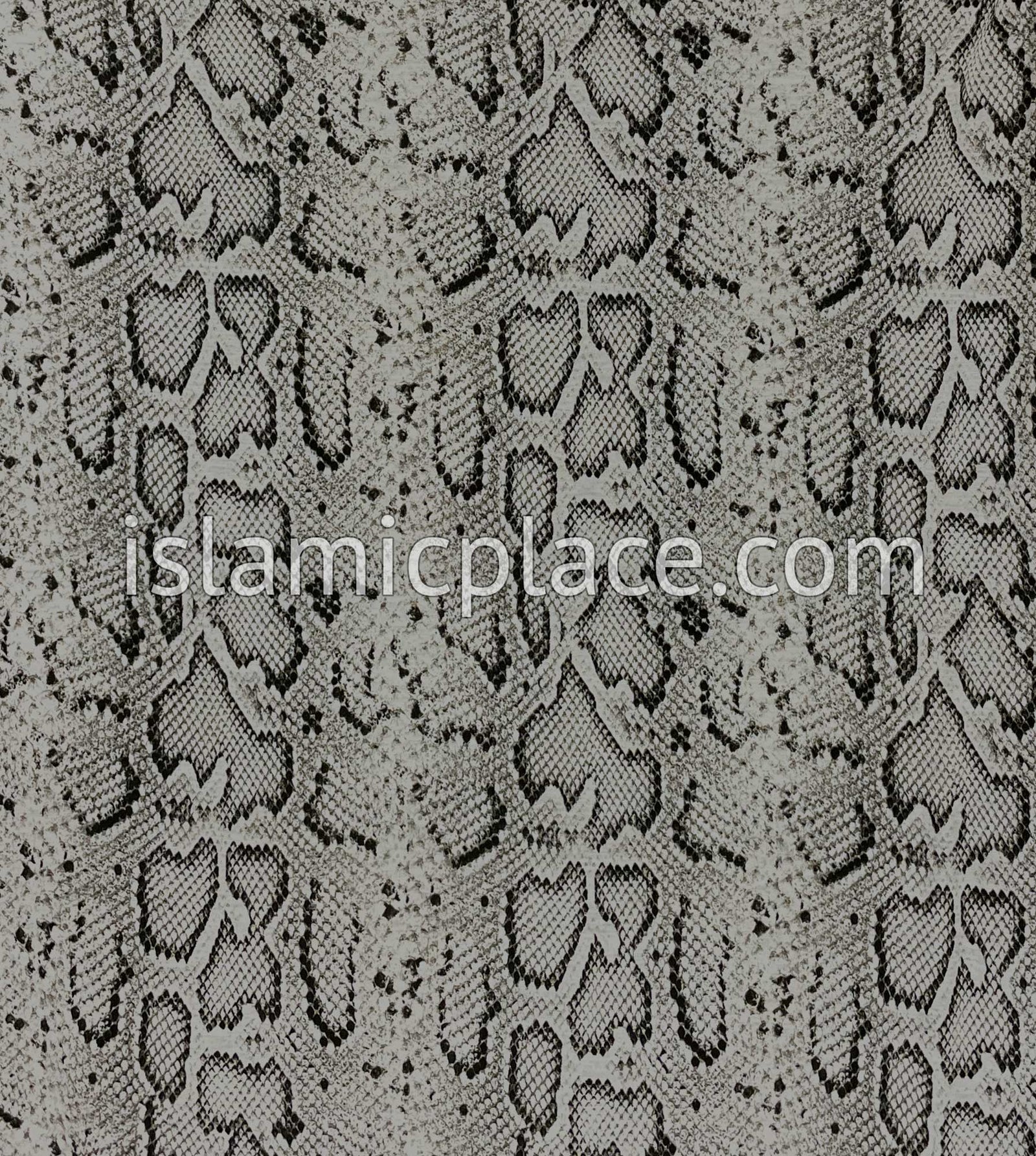 Light Oyster and Black Snakeskin Print- Printed Teen to Adult (Large) Hijab Al-Amira (1-piece style)