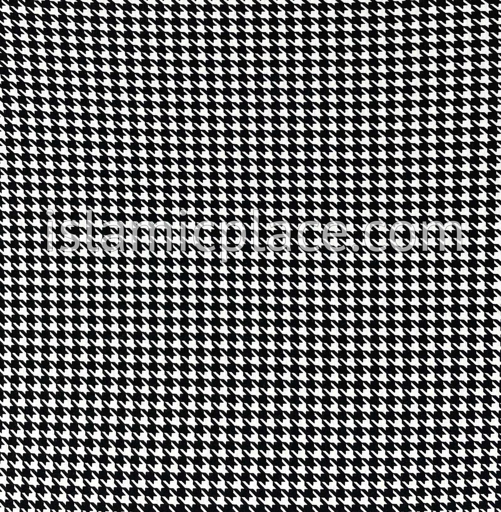 Black and White Houndstooth Pattern - Printed Girl size (1-piece) Hijab Al-Amira