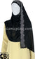 Black with Silver Stones in Design 46 - Georgette Chiffon Shayla Long Rectangle Hijab 30"x70"