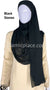 Black with Black Stones in Design 60 - Georgette Chiffon Shayla Long Rectangle Hijab 30"x70"