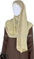 Oatmeal with Golden Stones in Design 46 - Georgette Chiffon Shayla Long Rectangle Hijab 30"x70"