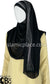 Black with Silver Stones in Design 102 - Georgette Chiffon Shayla Long Rectangle Hijab 30"x70"
