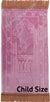 Pink - Orthopedic Padded Foam Cushion Luxurious Prayer Rug (Child Size)