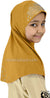 Gold - Luxurious Lycra Hijab Al-Amira with Silver Rhinestones - Girl size (1-piece)