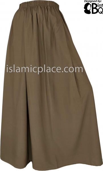 Taupe - Basics Plain Skirt by BintQ