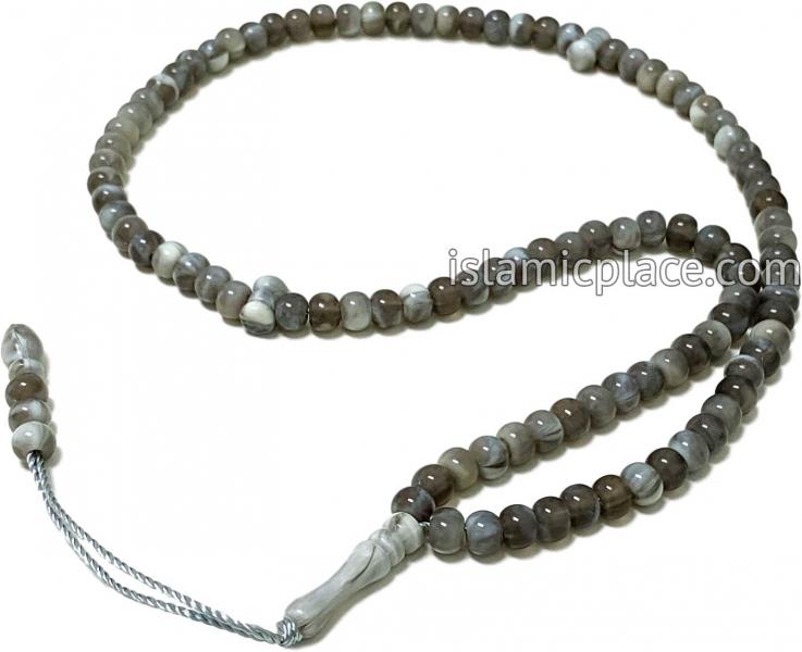 Gray - Tasbih Prayer Beads with Small Beads