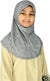 Light Heather Gray - Plain Girl size (1-piece) Hijab Al-Amira