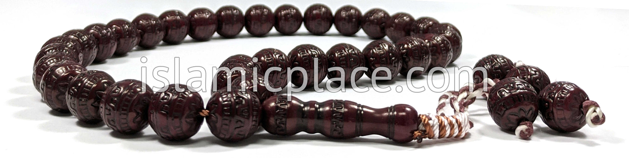 Reddish Brown - Sudanese Design Tasbih Prayer Beads