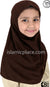 Brown - Plain Girl size (1-piece) Hijab Al-Amira