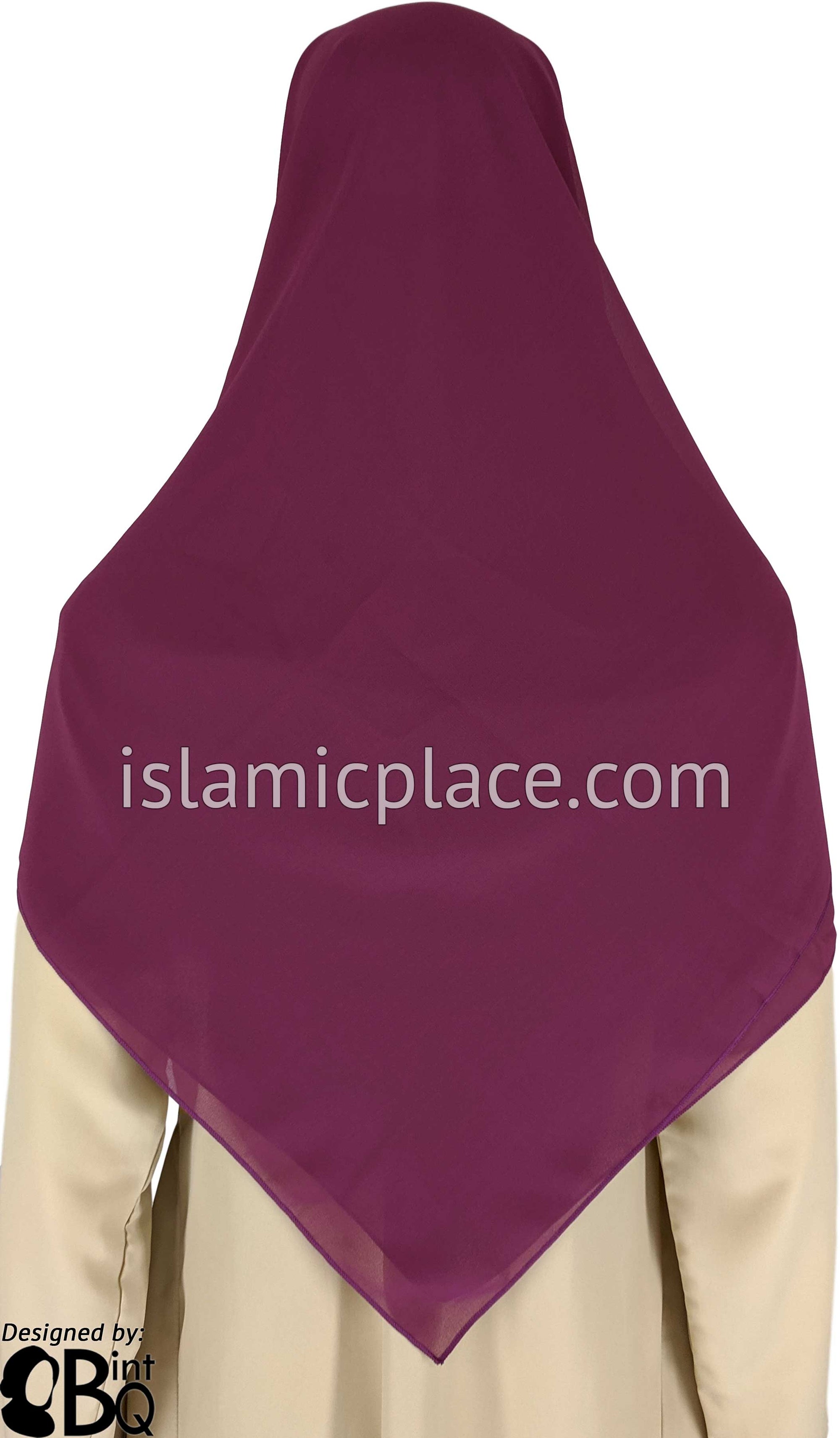 Plum - Georgette 45" Square Khimar