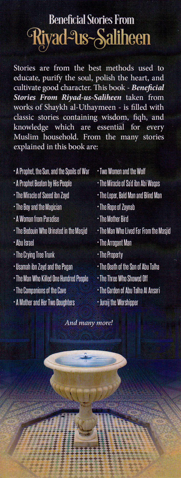 Beneficial Stories From Riyad-us-Saliheen Taken from works of Shaykh Muhammad ibn Saalih al-Uthaymeen