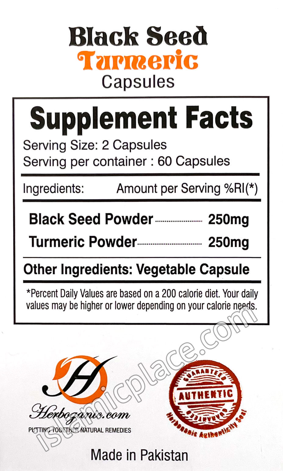 Black Seed Turmeric - 60 Veggie Capsules