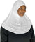 White - Luxurious Lycra Hijab Al-Amira with Silver Rhinestones Teen to Adult (Large)
