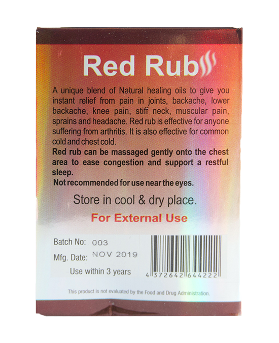 Red Rub for Pain Relief