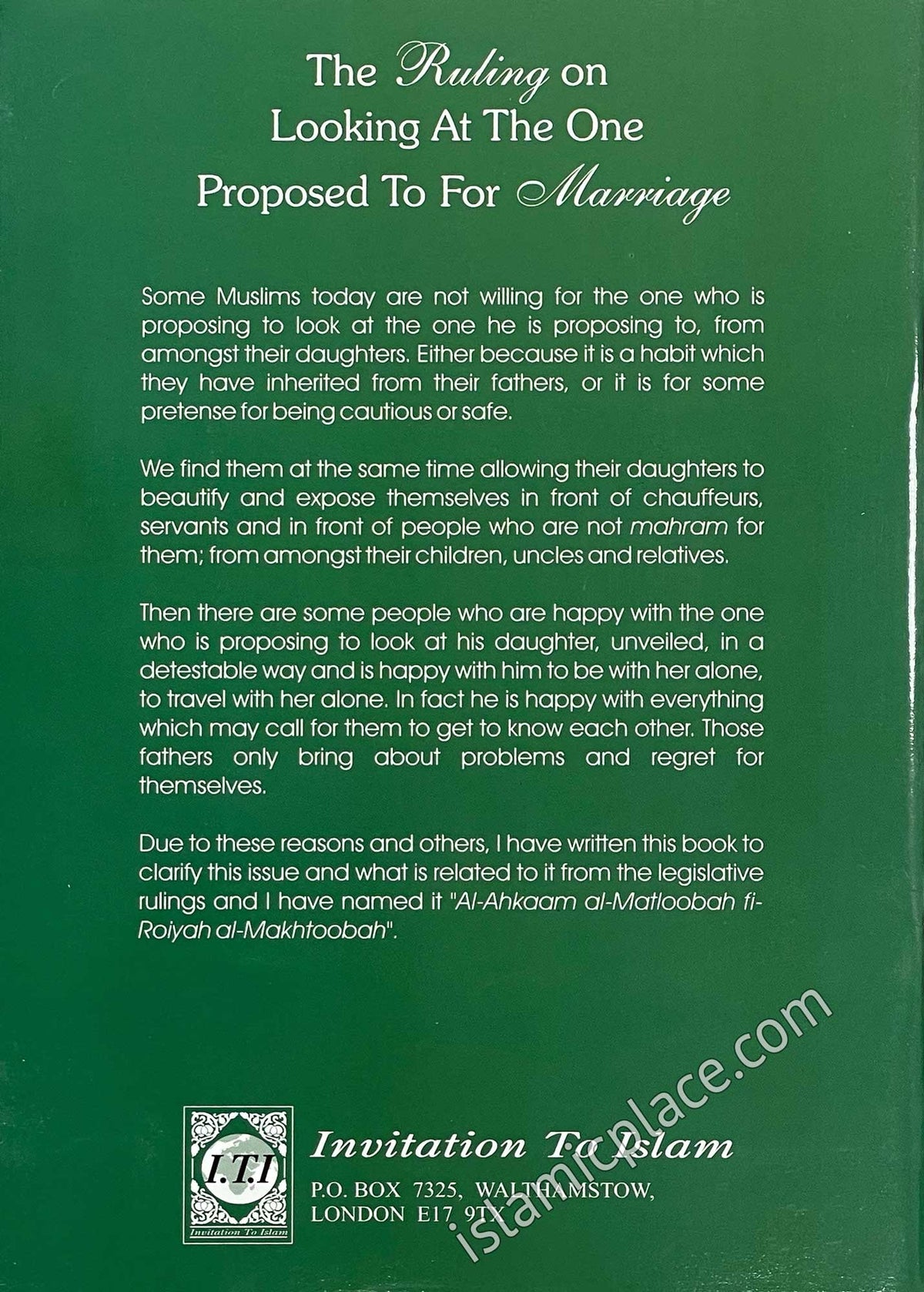 The Ruling on Looking at the One Proposed to for Marriage