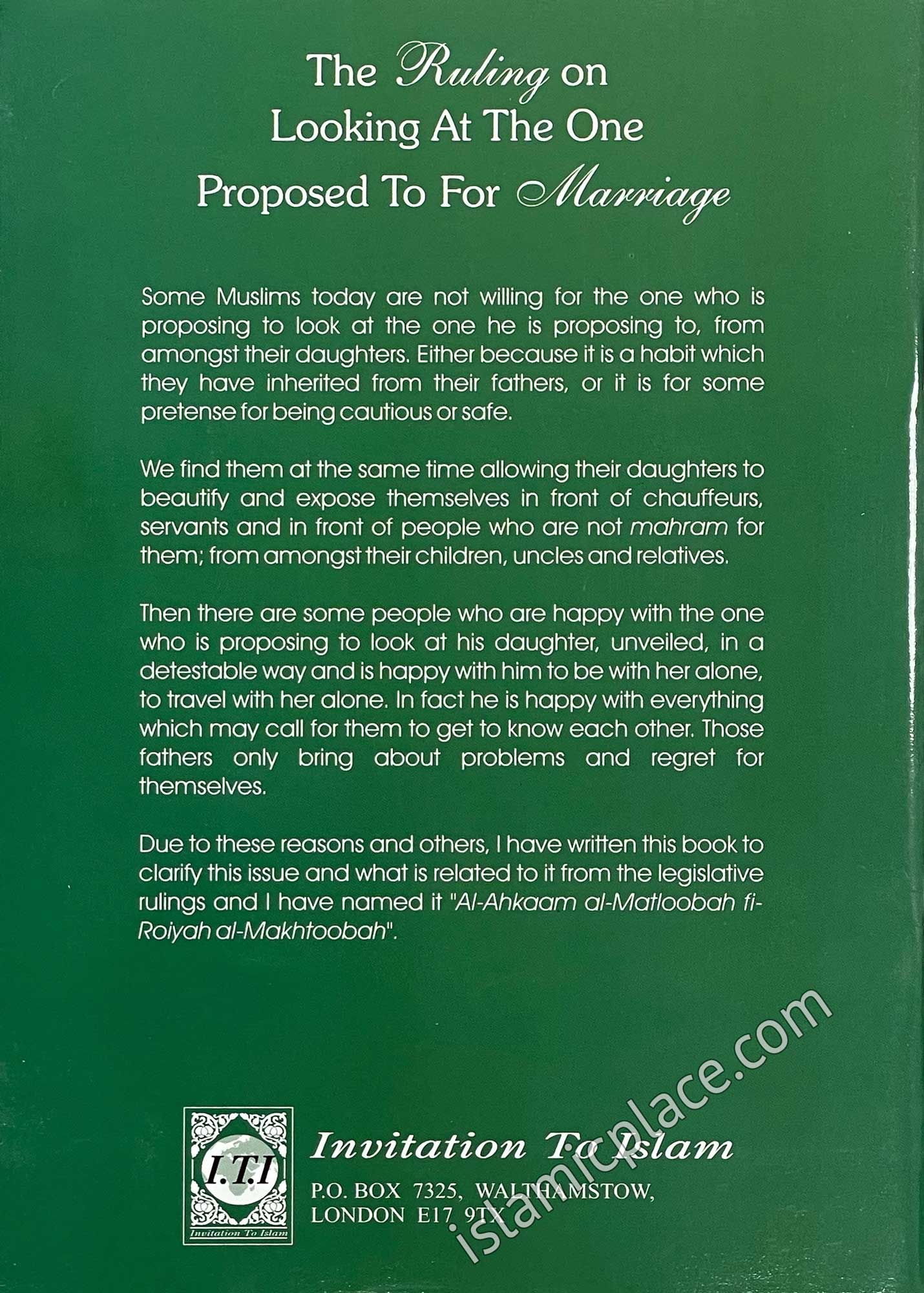 The Ruling on Looking at the One Proposed to for Marriage