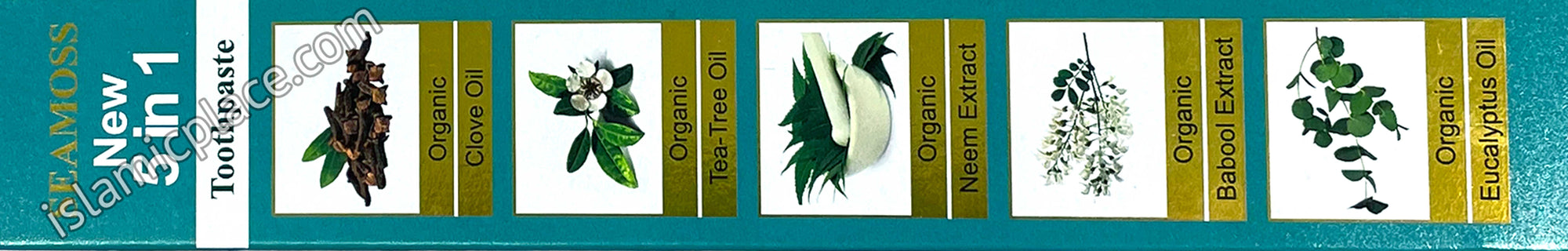 SeamossToothpaste - 5 in 1 (Clove Oil, Tea Tree Oil, Neem Extract, Babool Extract, Eucalyptus Oil) 6.5 oz - Halal & Organic