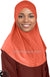 Peach - Luxurious Lycra Hijab Al-Amira - Teen to Adult (Large) 1-piece style