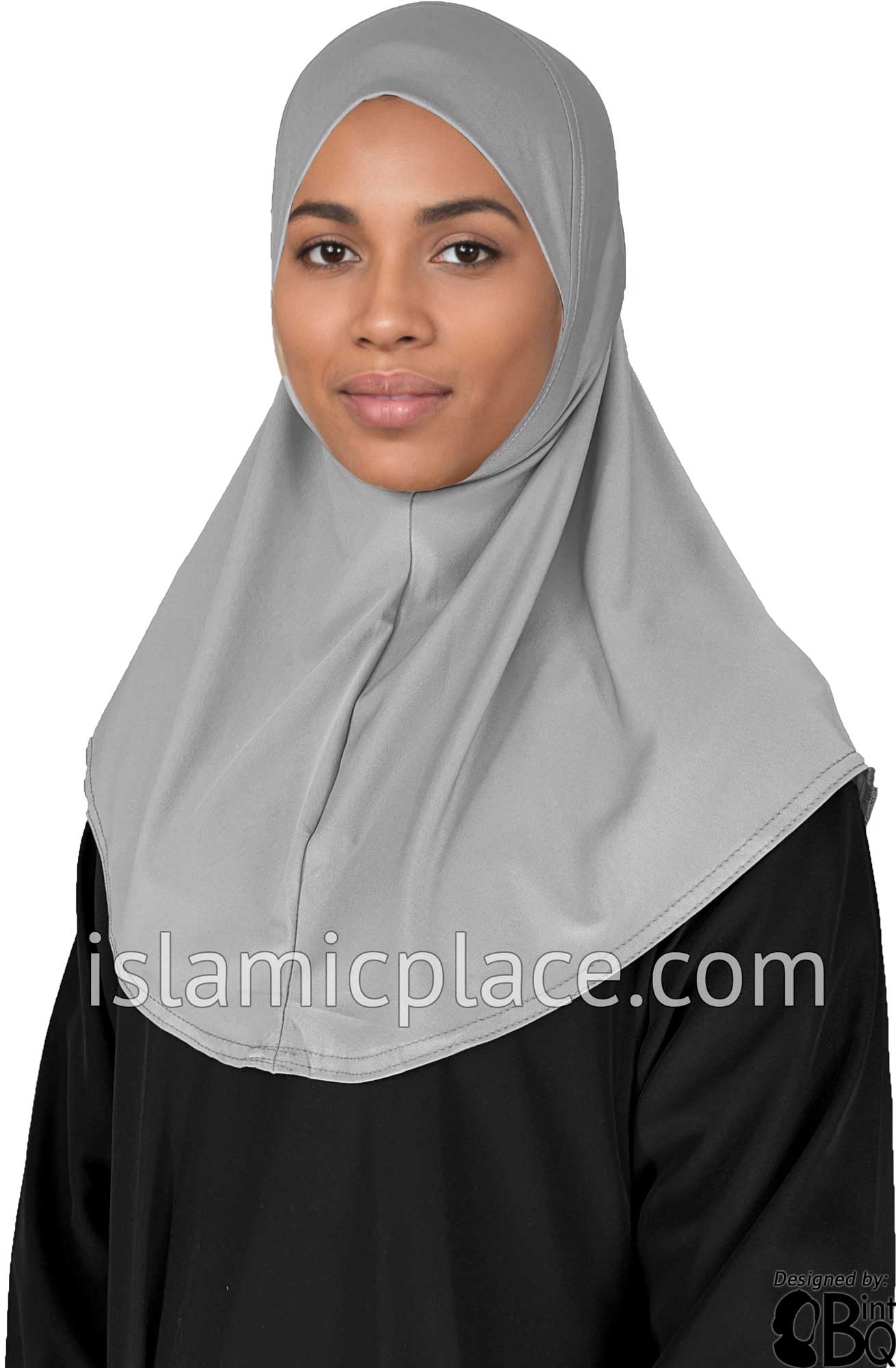 Slate Gray - Luxurious Lycra Hijab Al-Amira - Teen to Adult (Large) 1-piece style