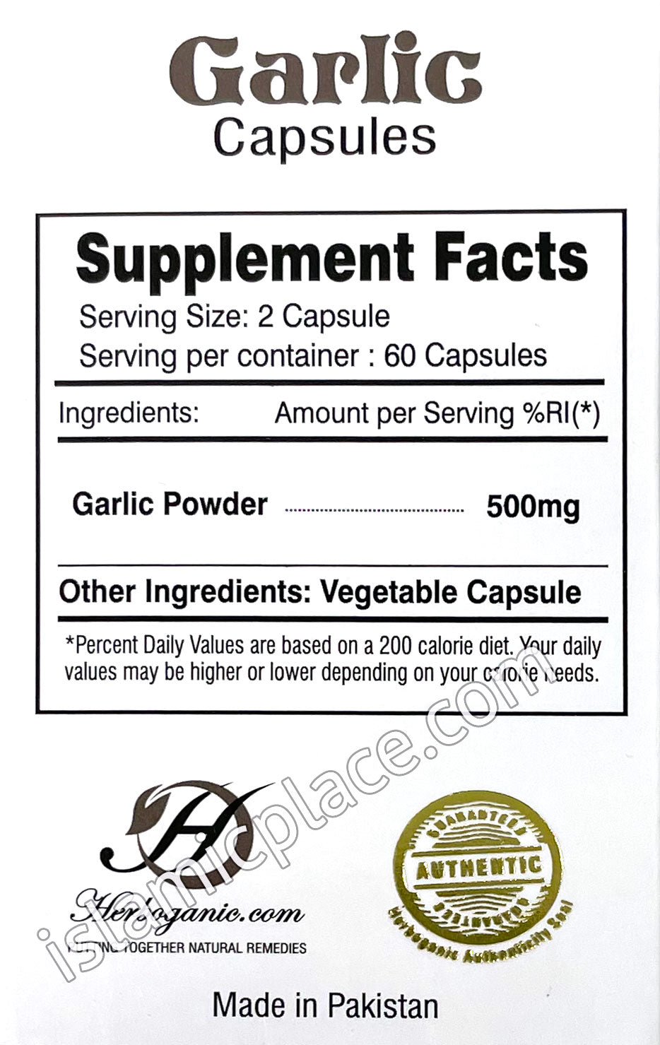 Garlic - 60 Veggie Capsules