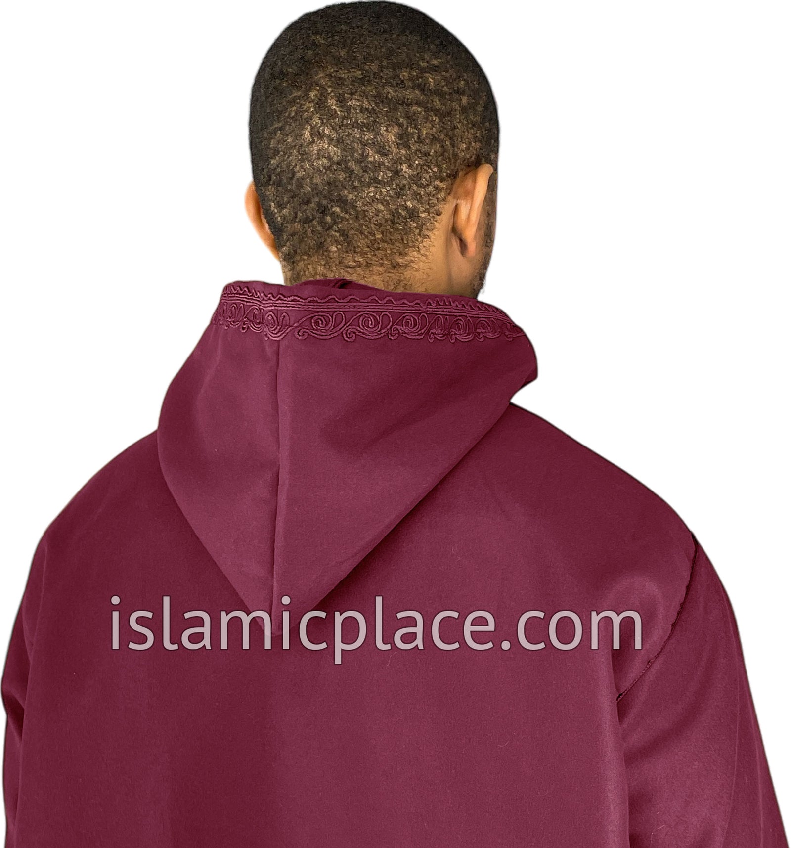 Red - Wool Moroccan Hooded Thob