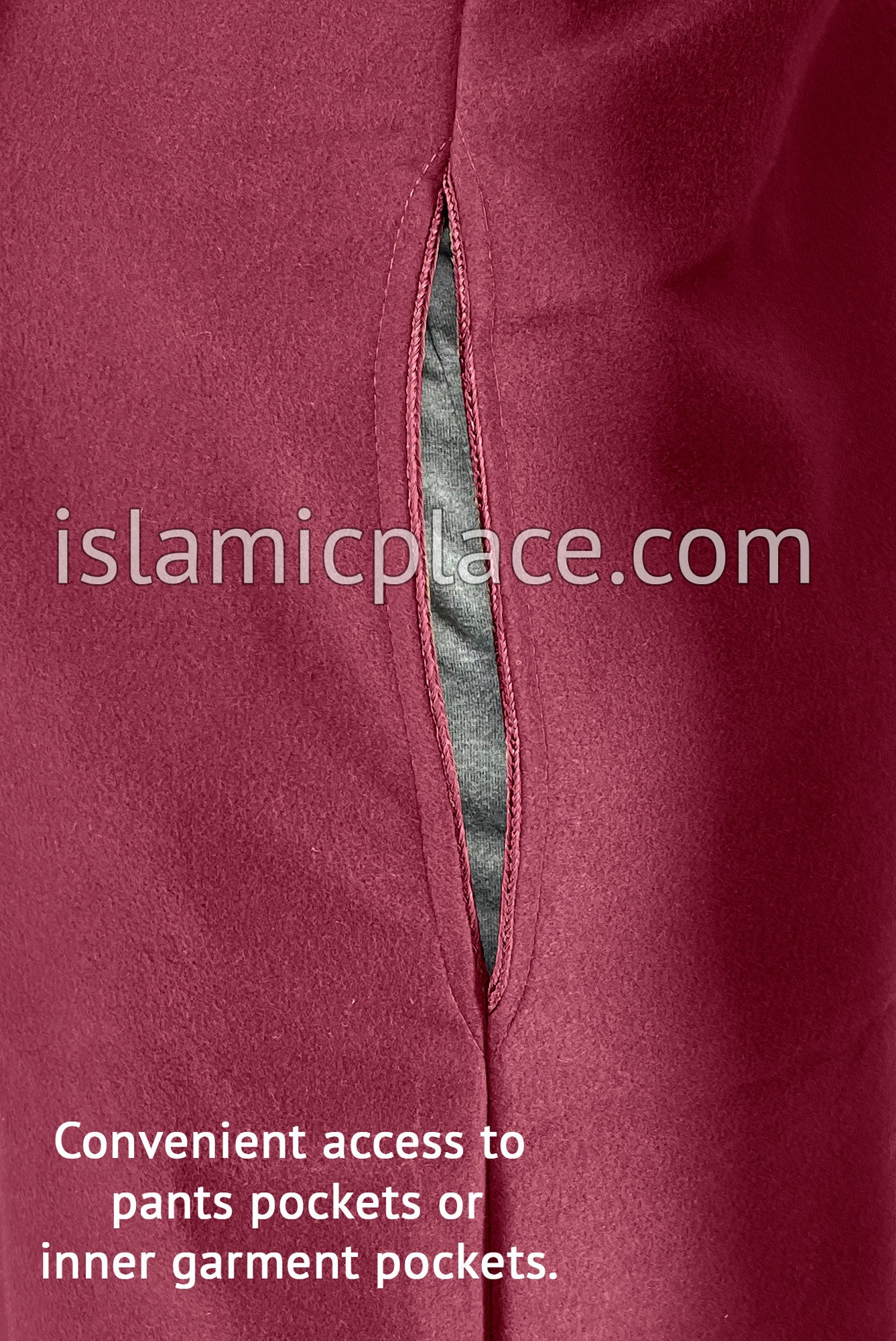 Red - Wool Moroccan Hooded Thob