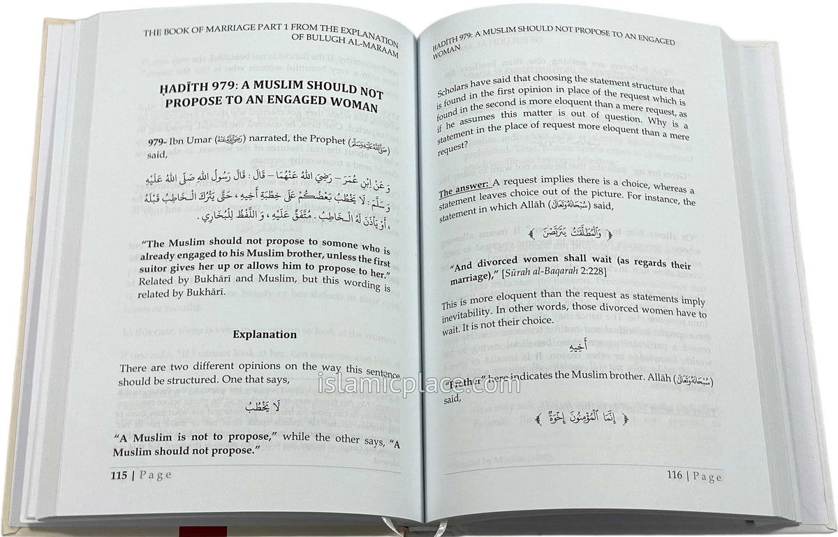 The Book of Marriage From The Explanation of Bulugh Al-Maraam - Part One