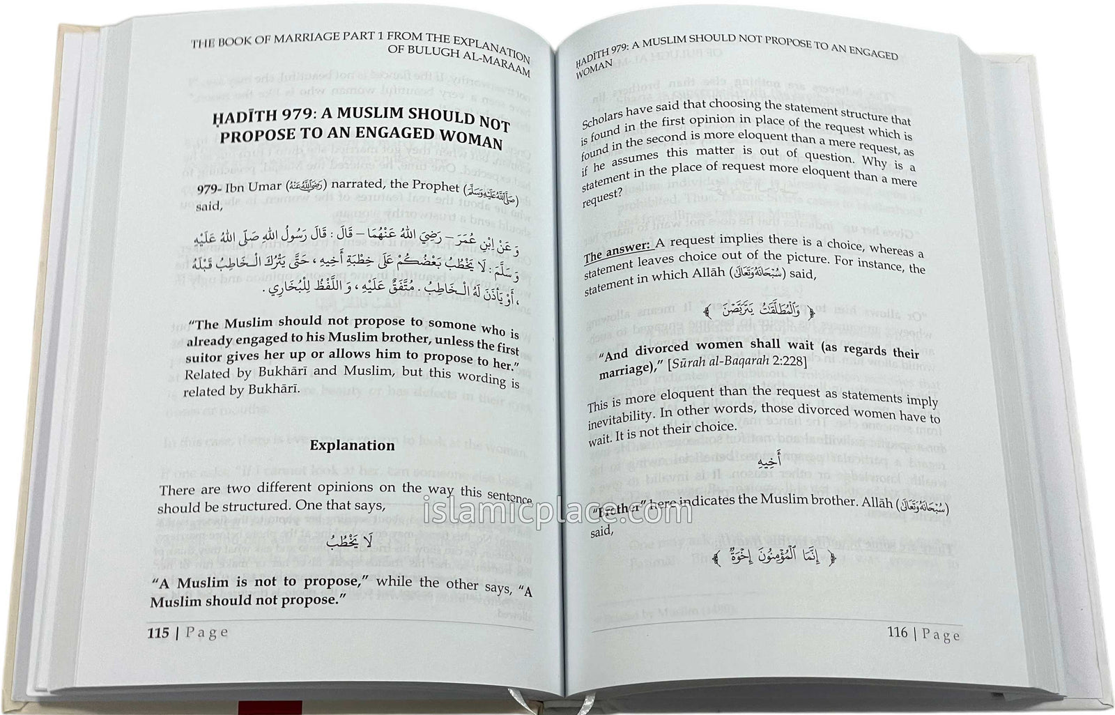 The Book of Marriage From The Explanation of Bulugh Al-Maraam - Part One