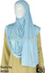 Sky Blue with Sky Blue Stones in Design 142 - Jersey Shayla Long Rectangle Hijab 30"x70"